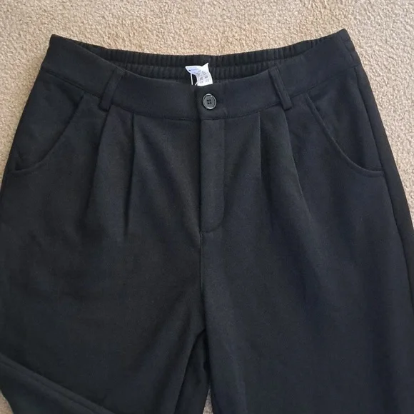 MEDIUM     HALARA FLEECE MIDRISE BUTTON / ZIPPER CASUAL PANTS - Picture 5 of 8